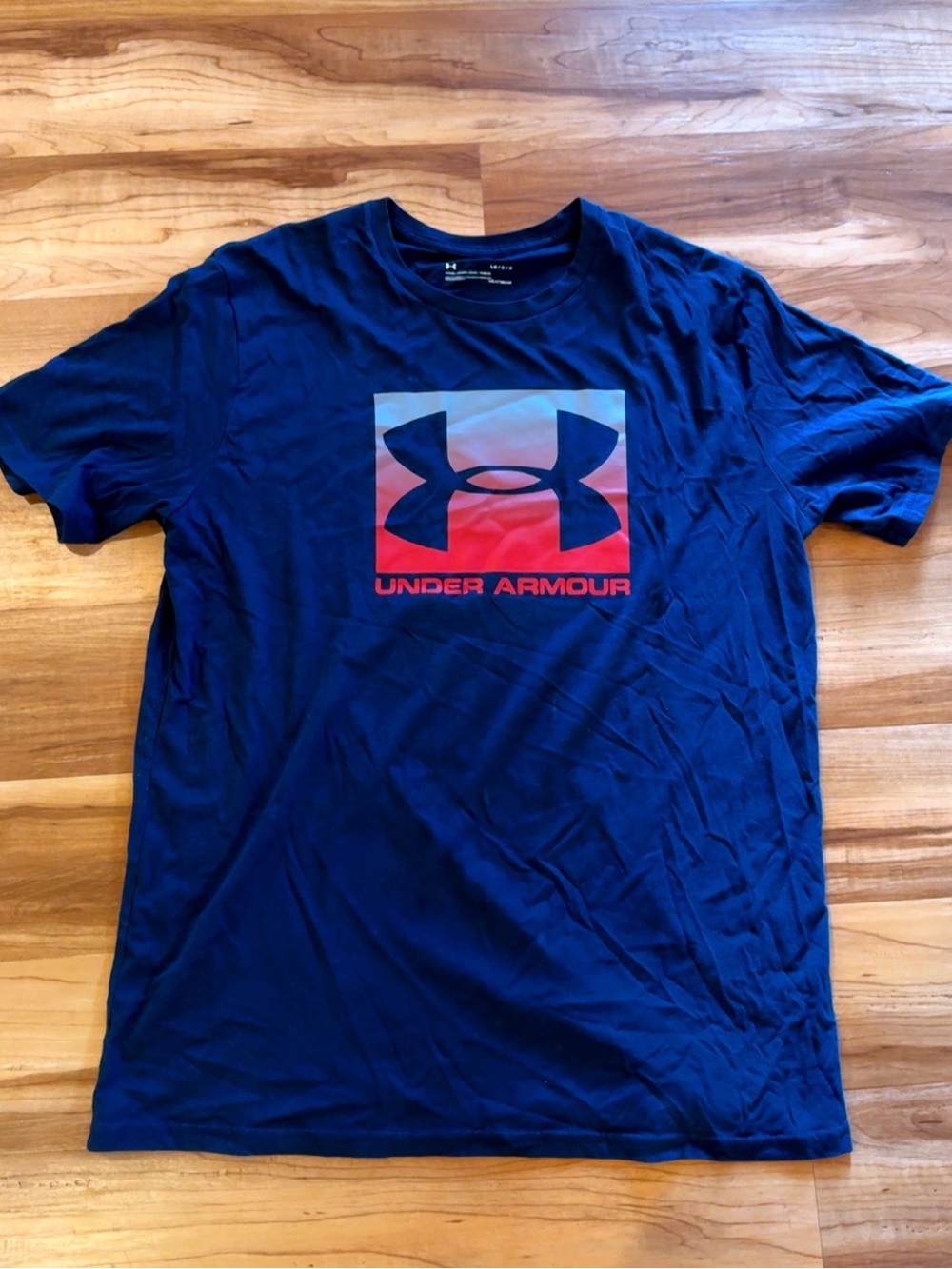 Under Armour HeatGear Men’s Large Blue Logo Graphic T-Shirt Loose Fit